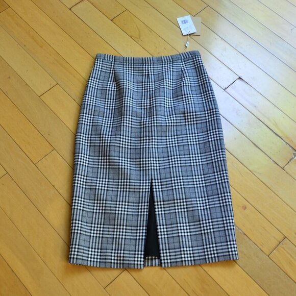 Michael Kors Collection Plaid Wool Skirt Size 4 - Picture 1 of 10